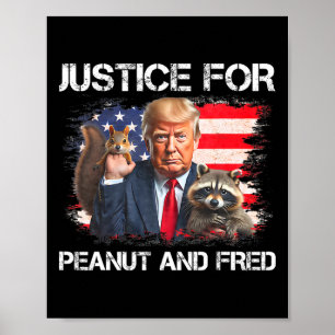Poster Justice Pour L'Écureuil D'Arachide Fred Raccoon Vo