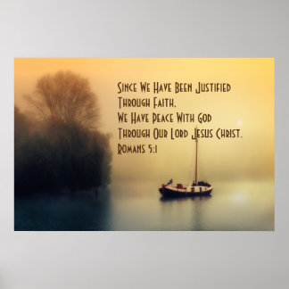 Poster Justifié Par La Foi Romains 5:1 Anoiné