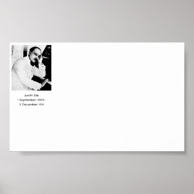 Poster Justin Elie (Devant)