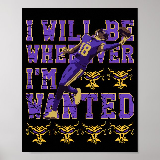 Poster Justin Jefferson (Devant)