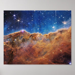 Poster JWST James Webb Space Telescope Cosmic Cliffs