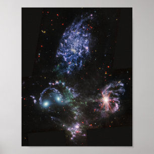 Poster JWST James Webb Télescope spatial Quintet de Steph