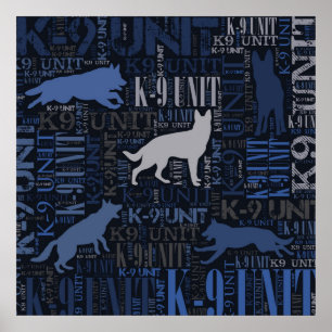 Poster K-9 unité - unité de chien policier