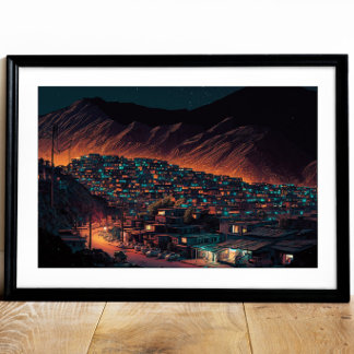 Poster Kaboul à la nuit, Afghanistan