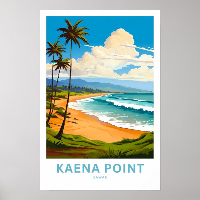 Poster Kaena Point Hawaii Imprimer Voyage (Devant)