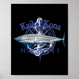 Poster Kailua Kona Hawaï navigation maritime voile
