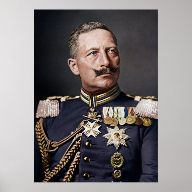 Poster Kaiser Wilhelm II 1908 coloré (Devant)