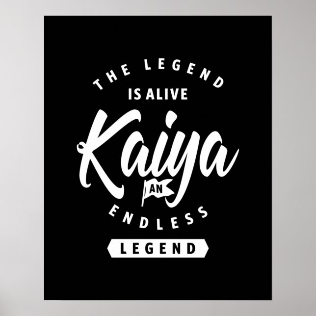 Poster Kaiya Nom personnalisé Anniversaire Cadeau (Devant)