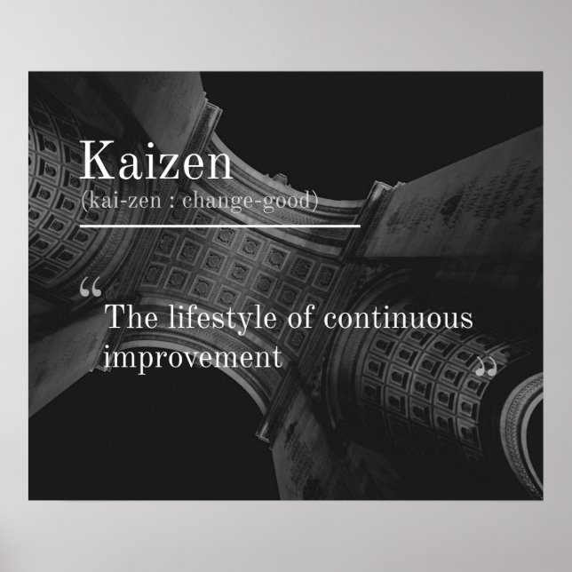 Poster Kaizen (Amélioration continue) (Devant)
