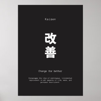 Poster kaizen japaneses citation inspirante