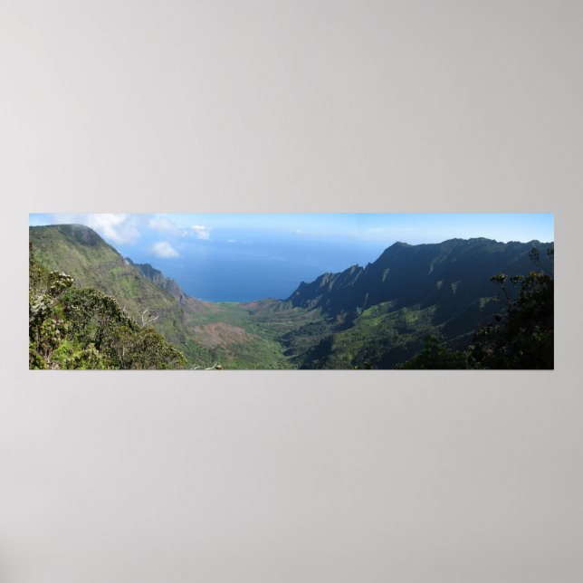 Poster Kalalau Valley, Kauai, Hawaii (Devant)