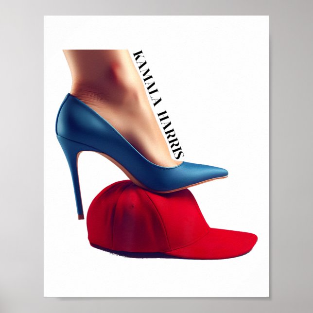 Poster Kalama Harris 2024 Retro Comma La Red Casquette An (Devant)