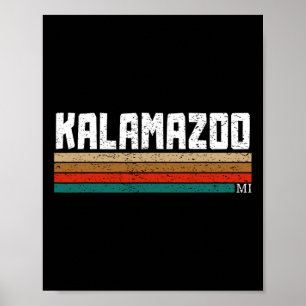 Poster Kalamazoo Retro Cadeaux Vintages Hommes Femmes Enf