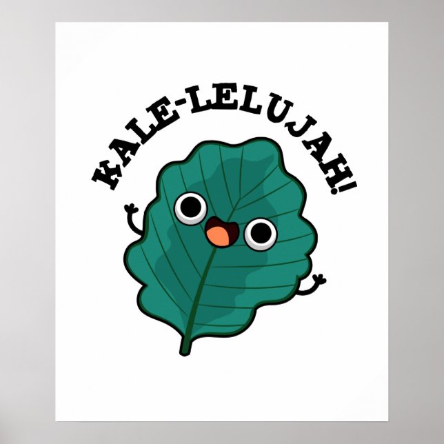 Poster Kale-lelujah Funny Veggie Kale Pun (Devant)