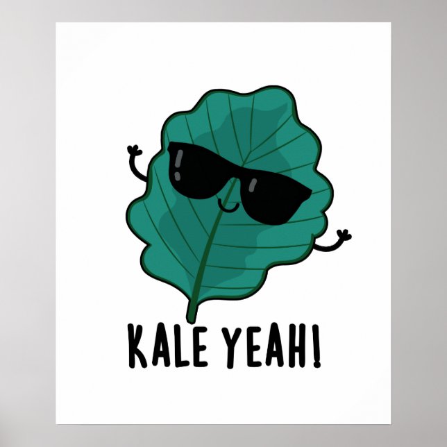 Poster Kale Ouais Funny Veggie Pun (Devant)