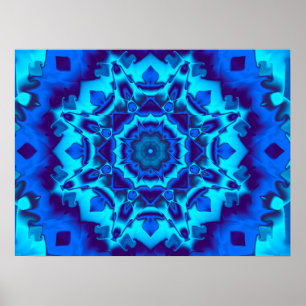 Poster Kaleidoscope bleu