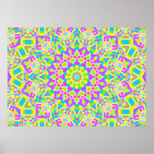Poster Kaleidoscope coloré 02