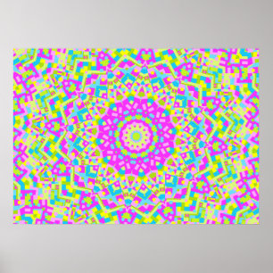 Poster Kaleidoscope coloré 08