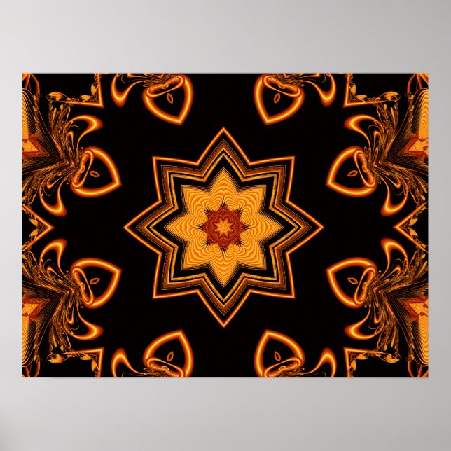Poster Kaléidoscope Copper Star (Devant)