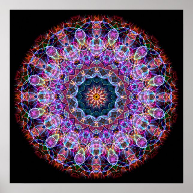 Poster Kaléidoscope de Lotus pourpre (Devant)