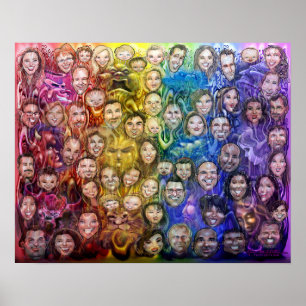 Poster Kaleidoscope intertissé d'émotion