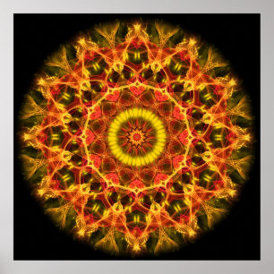 Poster Kaléidoscope luxuriant de lueur