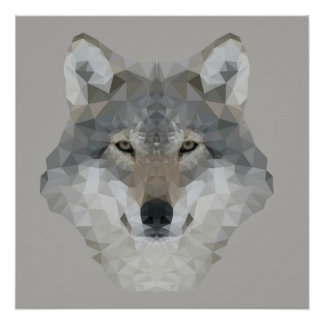 Poster Kaleidoscope Wolf