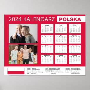 Poster Kalendarz z własnymi zdjęciami 2024   Pologne
