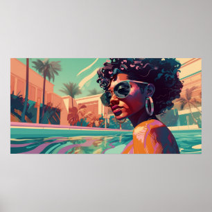 Poster Kalisha nager dans le paradis