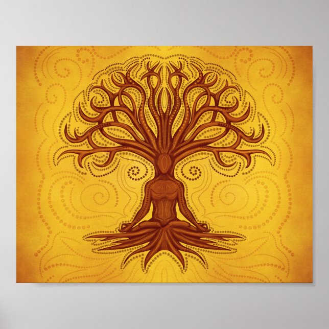 Poster Kalpavriksha - Arbre à bois (Devant)