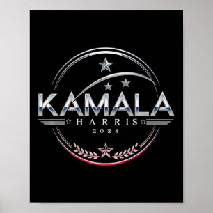 Poster Kamala 2024 Président Élection Campagne Vote Démoc