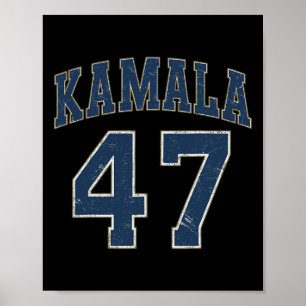 Poster Kamala 47 Virgule Présidente Kamala Harris Wheimer