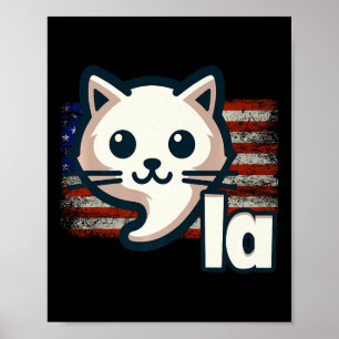 Poster Kamala Cat Usa Drapeau politique Cat Premium