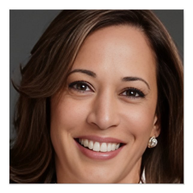 Poster Kamala Harris 2024 mon président est une femme noi (Devant)