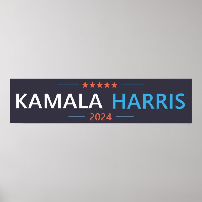 Poster Kamala Harris 2024 pour le président (Devant)