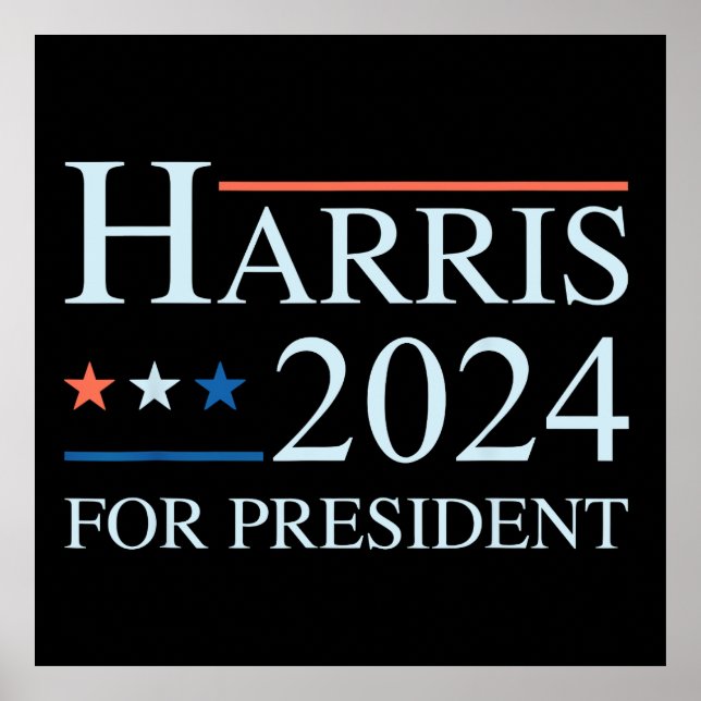 Poster Kamala Harris 2024 Pour Président (Devant)