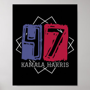 Poster Kamala Harris 47 The President Of Usa America 2024