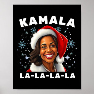 Poster Kamala Harris drôle 2024 Noël Comma La Men Wo