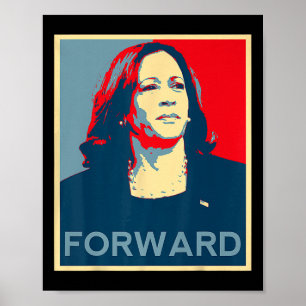 Poster Kamala Harris en avant de l'élection présidentiell