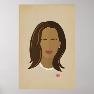 Poster Kamala Harris, icône des femmes noires qui font l'