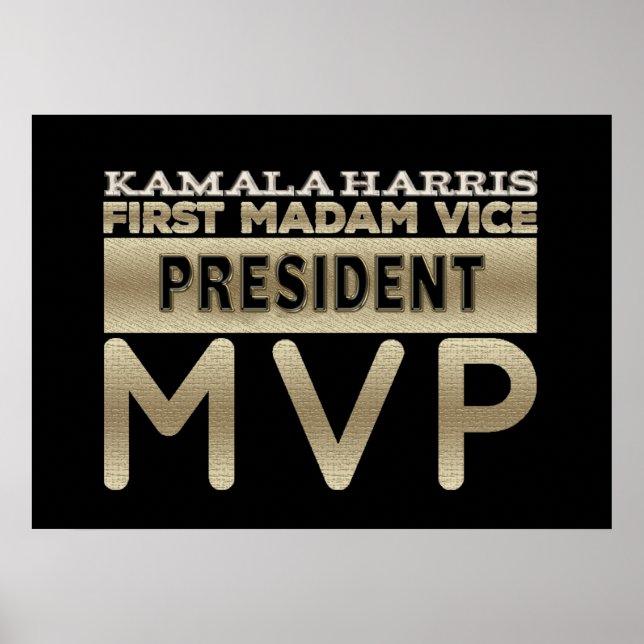 Poster Kamala Harris Madame la Vice-présidente MVP (Devant)