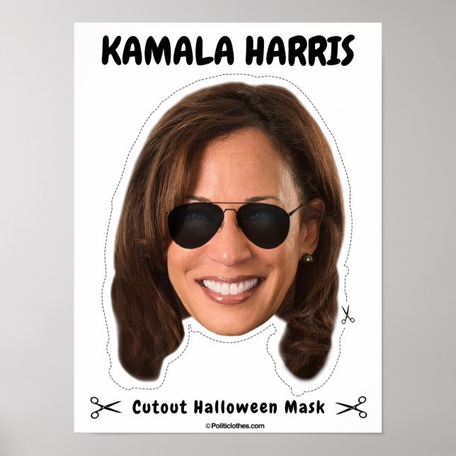 Poster Kamala Harris Masque Halloween (Devant)