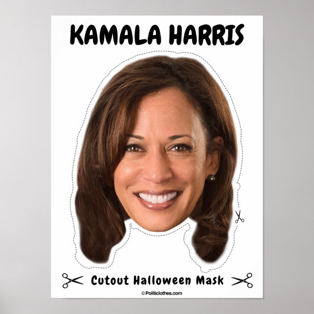 Poster Kamala Harris Masque Halloween (Devant)