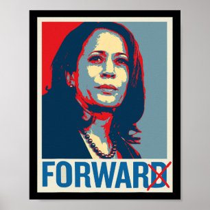 Poster Kamala Harris Pour la Guerre Pas En Avant Pro-trum