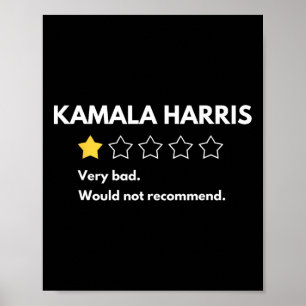 Poster Kamala Harris Une Note 1 Étoiles Très Mauvaise Ne