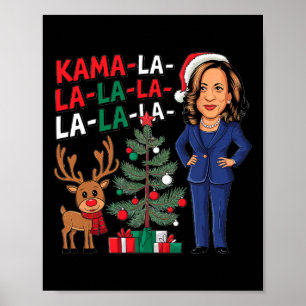 Poster Kamala-la-la Funny Harris Festive Noël drôle Chris