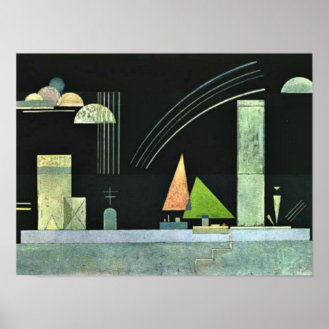 Poster Kandinsky - Au repos, oeuvres d'art abstraites (Devant)