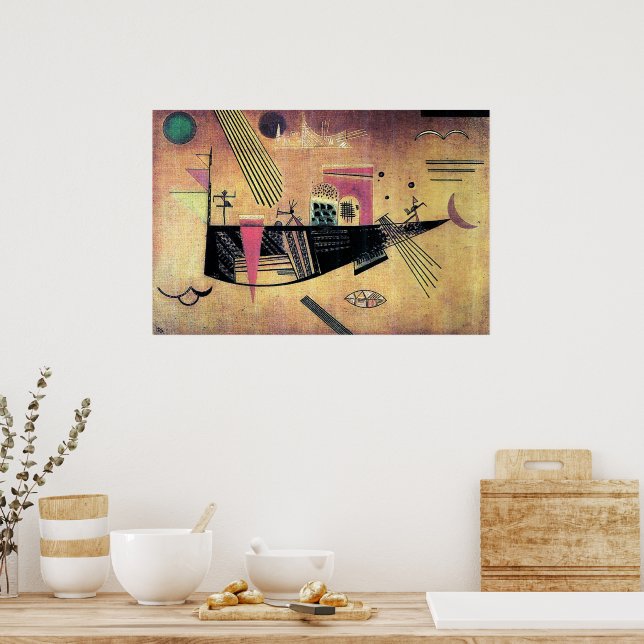 Poster Kandinsky - Capricieux, peinture célèbre, (Cuisine)