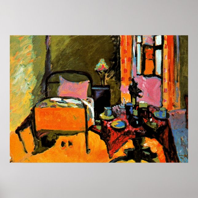 Poster Kandinsky - Chambre à coucher en Aintmillerstrasse (Devant)