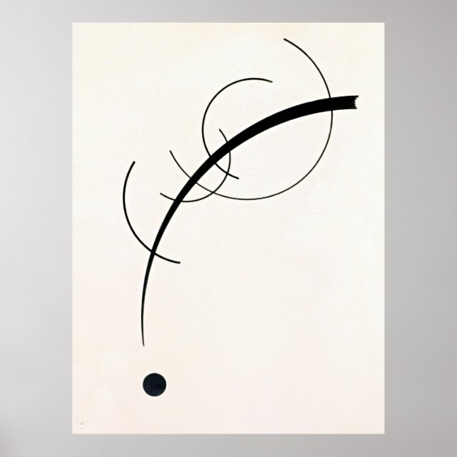 Poster Kandinsky - Courbe libre (Devant)